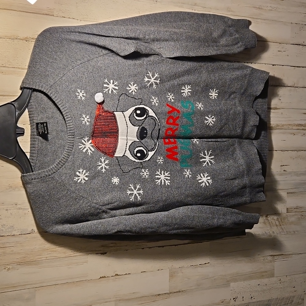 Merry Pugmas Girls Christmas sweater